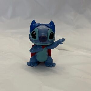 Disney Just Play 2 1/2 inch Blue Stitch Figure with Red Cape